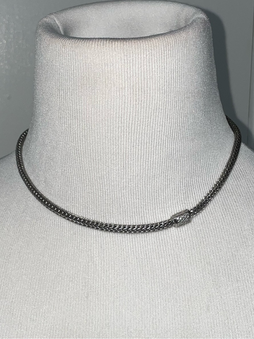 John Hardy Silver Woven Icon Chain Necklace